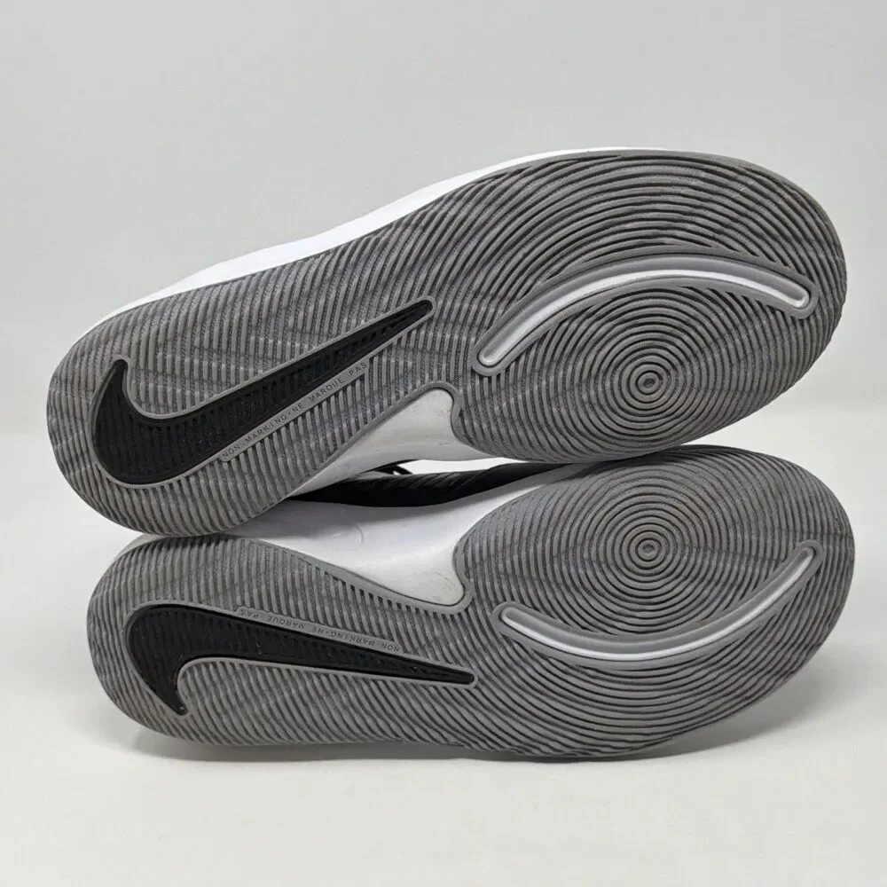 Nike Team Hustle D9 Youth Sneakers Black Silver Basketball Shoes Size 4Y